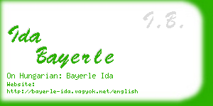 ida bayerle business card